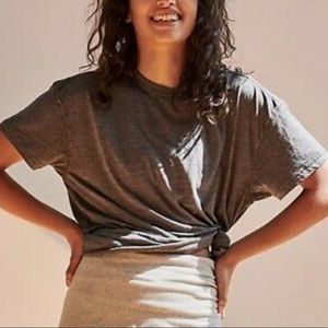 Free People Keep Rolling T-Shirt Dark Gray XS